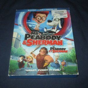 Mr. Peabody And Sherman (Blu-ray/DVD, 2014, 2-Disc Set) w/ slip cover